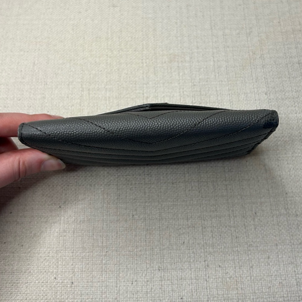 Gray Saint Laurent Compact Wallet - Picture 10 of 11